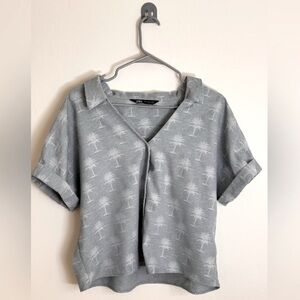 Gorgeous Zara Palm Tree Button Down Shirt, size M